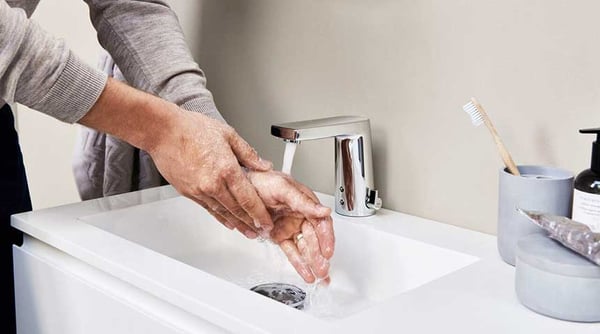 Touchless faucets can save up to 50% in water consumption compared to traditional lever faucets.