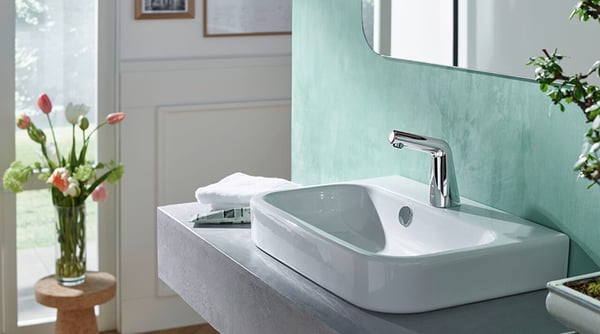 Touchless faucets can cut water consumption by half and reduce the spread of germs and bacteria