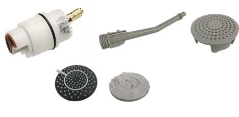 examples of faucet parts that use POM engineering plastic. 