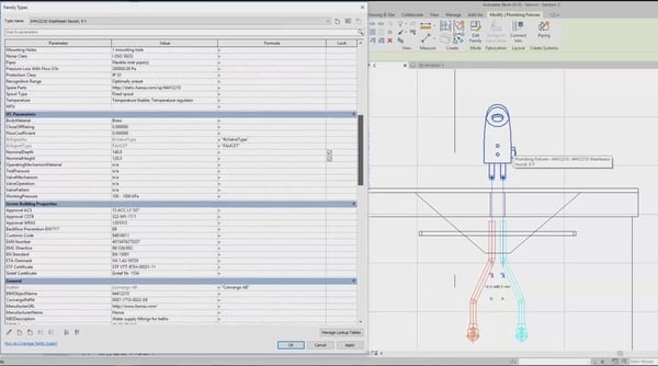 Each BIM-object offers necessary information about the product itself