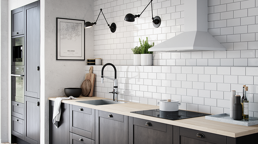 Oras Optima hybrid kitchen faucet is beautiful to look at, with a cool industrial design.