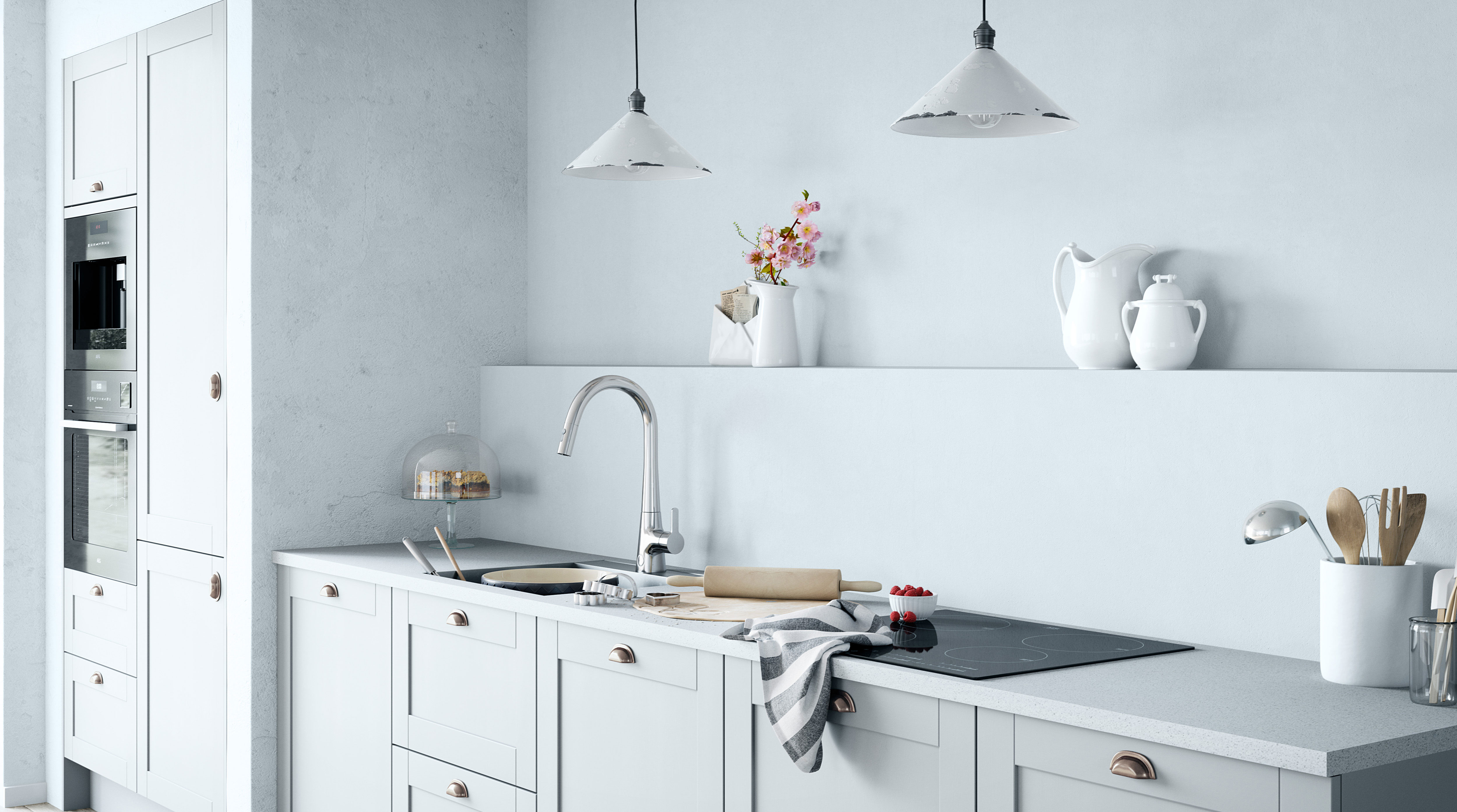 The Oras Inspera kitchen faucets fits into every type of home decor.