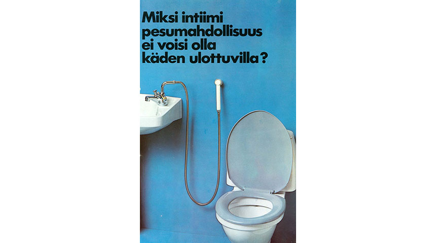 En del av Oras Bidetta-broschyren från 1970-talet.