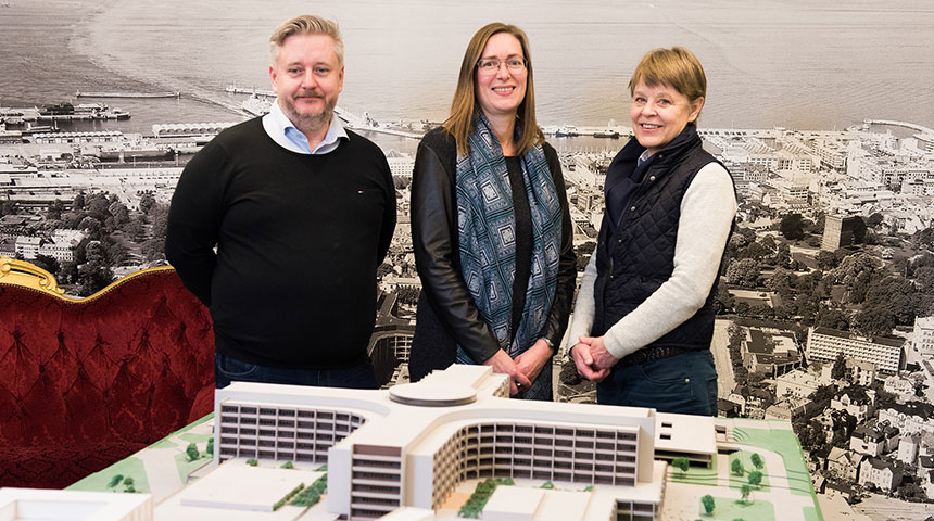 Mickael Norrby – Sales representant Oras, Maria Wallin – Head of Heating and Sanitation at Sweco Systems, Anna Hjort – Lead architect at Fojab