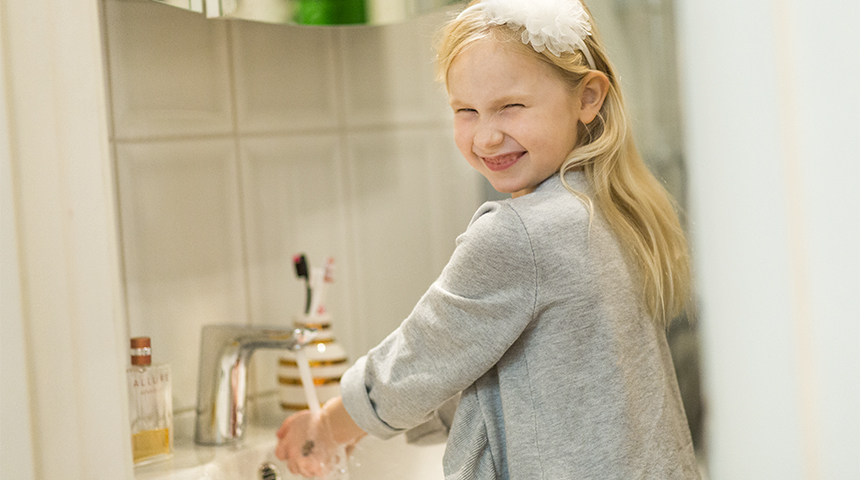 Det er viktig å ha god håndhygiene for å forhindre at bakterier sprer seg.